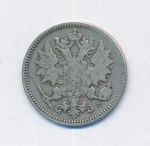 25 пенни 1891 г. L. Для Финляндии (Александр III). (25 пенни. 1891)