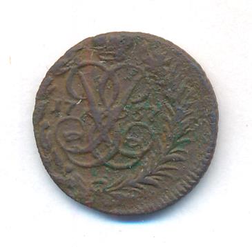 Полушка 1757 г. Елизавета I. Тиражная монета (Полушка. 1757)