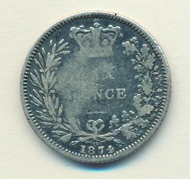 Великобритания 6 пенсов, 1874 (6 пенсов. Великобритания 1874)