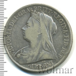 Великобритания 1 крона, 1900 (1 крона. Великобритания 1900г. Ag.)