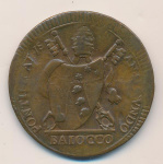 Папская область 1 байокко, 1802 (1 байокко Ватикан D-34мм 1802)