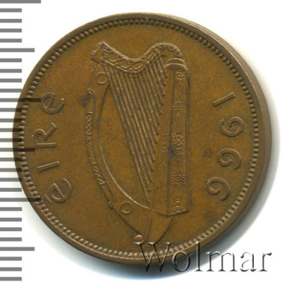 Ирландия ½ пенни, 1966 (1/2 пенни. Ирландия 1966г. Br.)