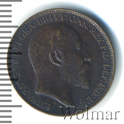Великобритания 1 фартинг, 1907 (1 фартинг. Великобритания 1907г. Br.)
