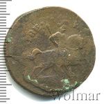 2 копейки 1759 г. Елизавета I. Номинал над св. Георгием. Гурт Екатеринбургского монетного двора (2 копейки 1759г. Cu.)