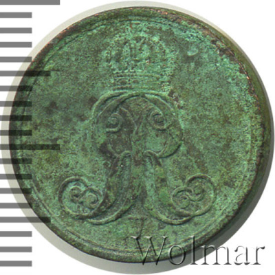 Ганновер 1 пфенниг, 1859 (1 пфеннинг. Ганновер. Германия 1859г. B. Cu.)