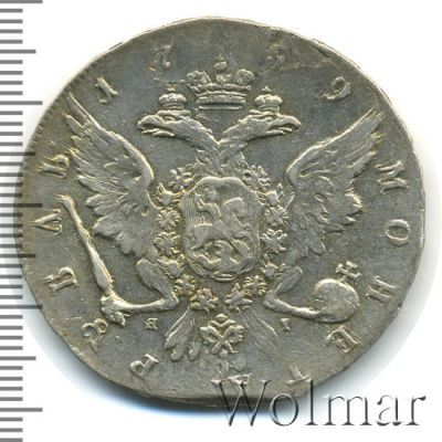 1 рубль 1759 г. СПБ ЯI. Елизавета I (1 рубль 1759г. СПБ TI ЯI. Ag. Петров - 3,5 рубля.)