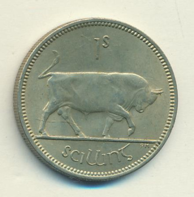 Ирландия 1 шиллинг, 1968 (1 шиллинг Ирландия 1968)