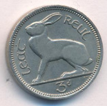 Ирландия 3 пенса, 1968 (3 пенса. Ирландия. 1968)