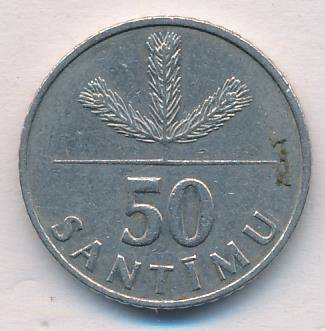 Латвия 50 сантимов, 1992 (50 сантимов. Латвия 1992)