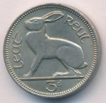 Ирландия 3 пенса, 1965 (3 пенса. Ирландия. 1965)
