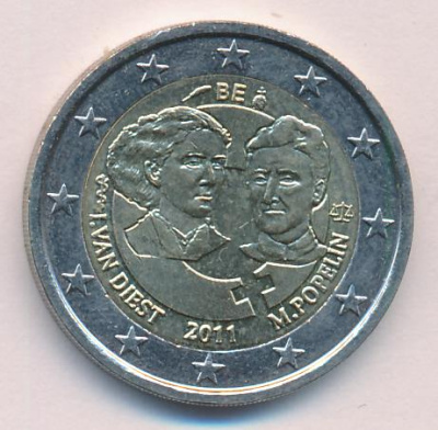 Бельгия 2 евро, 2011 (2 евро Бельгия Международный женский день. 2011)