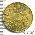 Венгрия 20 крон, 1915 (20 крон. Австро-Венгрия. Рестрайк 1915г. Au 6,80.)