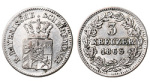 Бавария 3 крейцера, 1865 (Германия. Бавария. Людвиг II. 3 крейцера 1865 года.)