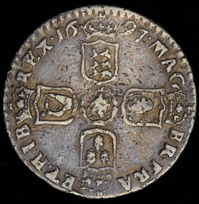 Англия 6 пенсов, 1697 (6 пенсов 1697 (Великобритания))