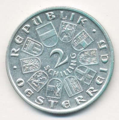 Австрия 2 шиллинга, 1928 (2 шиллинга. Австрия. Шуберт. 1928)
