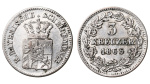 Бавария 3 крейцера, 1865 (Германия. Бавария. Людвиг II. 3 крейцера 1865 года.)