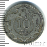 Австрия 10 геллеров, 1895 (10 геллеров. Австрия 1895г. Cu-Ni.)
