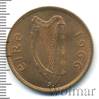 Ирландия 1 пенни, 1966 (1 пенни. Ирландия 1966г. Br.)