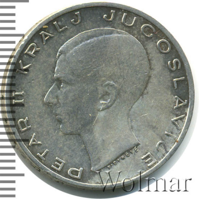 Югославия 20 динаров, 1938 (20 динаров. Югославия 1938г. Ag.)