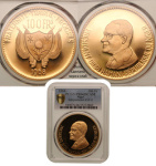Албания 100 франга ари, 1926 (Нигер. 100 франков 1968 года. Proof. В слабе PCGS PR66DCAM.)