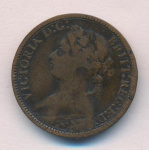 Великобритания 1 фартинг, 1875 (Фартинг. Великобритания 1875)