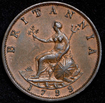 Великобритания ½ пенни, 1799 (1/2 пенни 1799 (Великобритания))