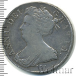 Англия 1 крона, 1707 (1 крона. Великобритания 1707г. Ag.)