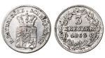 Бавария 3 крейцера, 1865 (Германия. Бавария. Людвиг II. 3 крейцера 1865 года.)