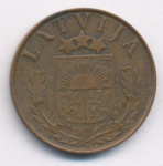 Латвия 2 сантима, 1939 (2 сантима. Латвия. 1939)