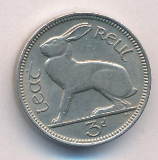 Ирландия 3 пенса, 1966 (3 пенса. Ирландия. 1966)