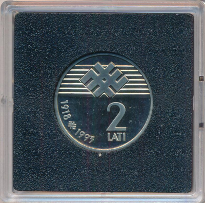 Латвия 2 лата, 1993 (2 лат. Латвия. 1993)