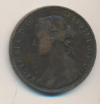 Великобритания ½ пенни, 1875 (1/2 пенни. Великобритания 1875)