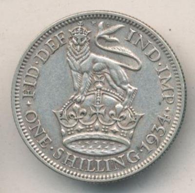 Великобритания 1 шиллинг, 1934 (1 шиллинг. Великобритания. 1934)
