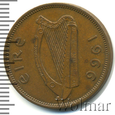 Ирландия ½ пенни, 1966 (1/2 пенни. Ирландия 1966г. Br.)