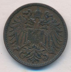 Австрия 2 геллера, 1899 (2 геллера. Австрия 1899)