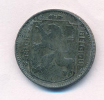 Бельгия 1 франк, 1943 (1 франк. Бельгия 1943)