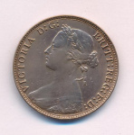 Великобритания ½ пенни, 1875 (1/2 пенни. Великобритания 1875)