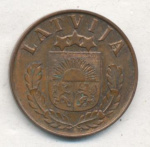 Латвия 2 сантима, 1939 (2 сантима. Латвия. 1939)