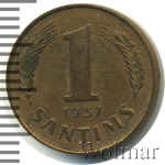 Латвия 1 сантим, 1937 (1 сантим. Латвия 1937г. Br.)
