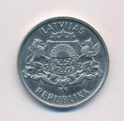 Латвия 2 лата, 1993 (2 лата. Латвия. 75 лет Латвийской республике. 1993)
