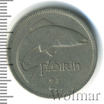Ирландия 2 шиллинга (флорин), 1966 (2 шиллинга - 1 флорин. Ирландия 1966г. Cu-Ni.)