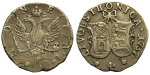 4 копейки 1757 г. Ливонезы (Елизавета I). Тиражная монета (4 копейки 1757 года. "Ливонез". VF+, Патина)