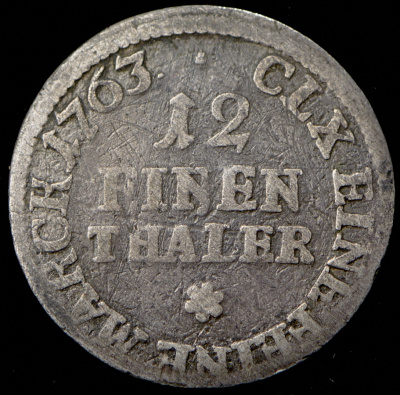 Саксония 1/12 талера, 1763 (1/12 талера 1763 (Саксония))