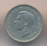 Великобритания 6 пенсов, 1948 (6 пенсов. Великобритания 1948)