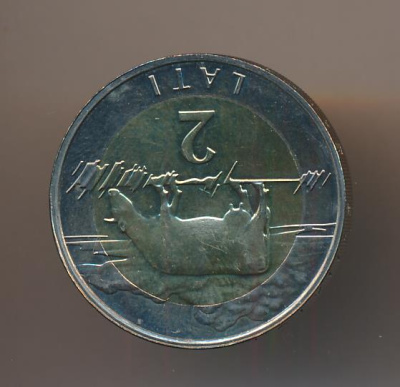 Латвия 2 лата, 2003 (2 лата. Латвия. 2003)