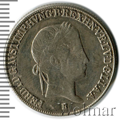 Венгрия 20 крейцеров, 1842 (20 крейцеров. Венгрия 1842г. В. Ag.)