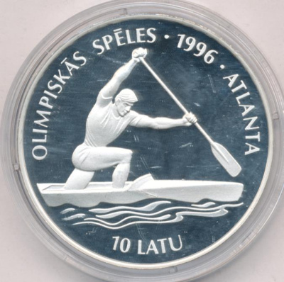 Латвия 10 латов, 1994 (10 лат. Латвия. Олимпийские игры в Атланте. 1994)
