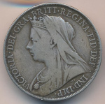 Великобритания 1 крона, 1900 (1 крона. Великобритания. 1900)