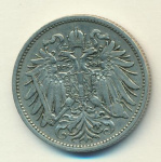 Австрия 20 геллеров, 1893 (20 геллеров. Австрия 1893)