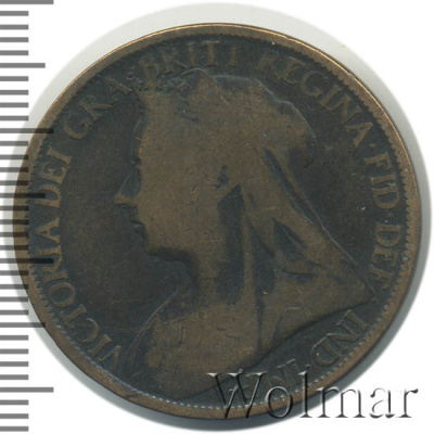 Великобритания 1 пенни, 1897 (1 пенни. Великобритания 1897г. Br.)